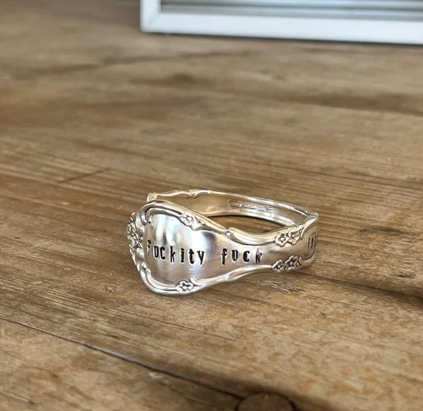 Spoon Cuff Bracelet - FUCKITY FUCK FUCK - #5596