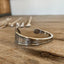 Upcycled vintage spoon cuff bracelet Bride pattern with hand-stamped message - handcrafted artisan silverware jewelry