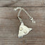 Mojo spoon puppy head pendant necklace handcrafted from upcycled vintage silverplate spoon bowls, memorial dog lover jewelry 
