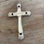 Handcrafted knife cross bible page weight made from vintage Eternally Yours silverware - upcycled bookmark