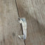 Personalized FLW monogram silverplate spoon cuff bracelet detail - handcrafted from upcycled vintage silverware - Laughing Frog Studio