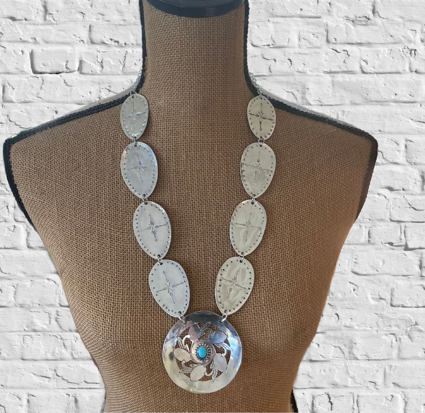Spoon Concho Necklace - ARROWS - #5696