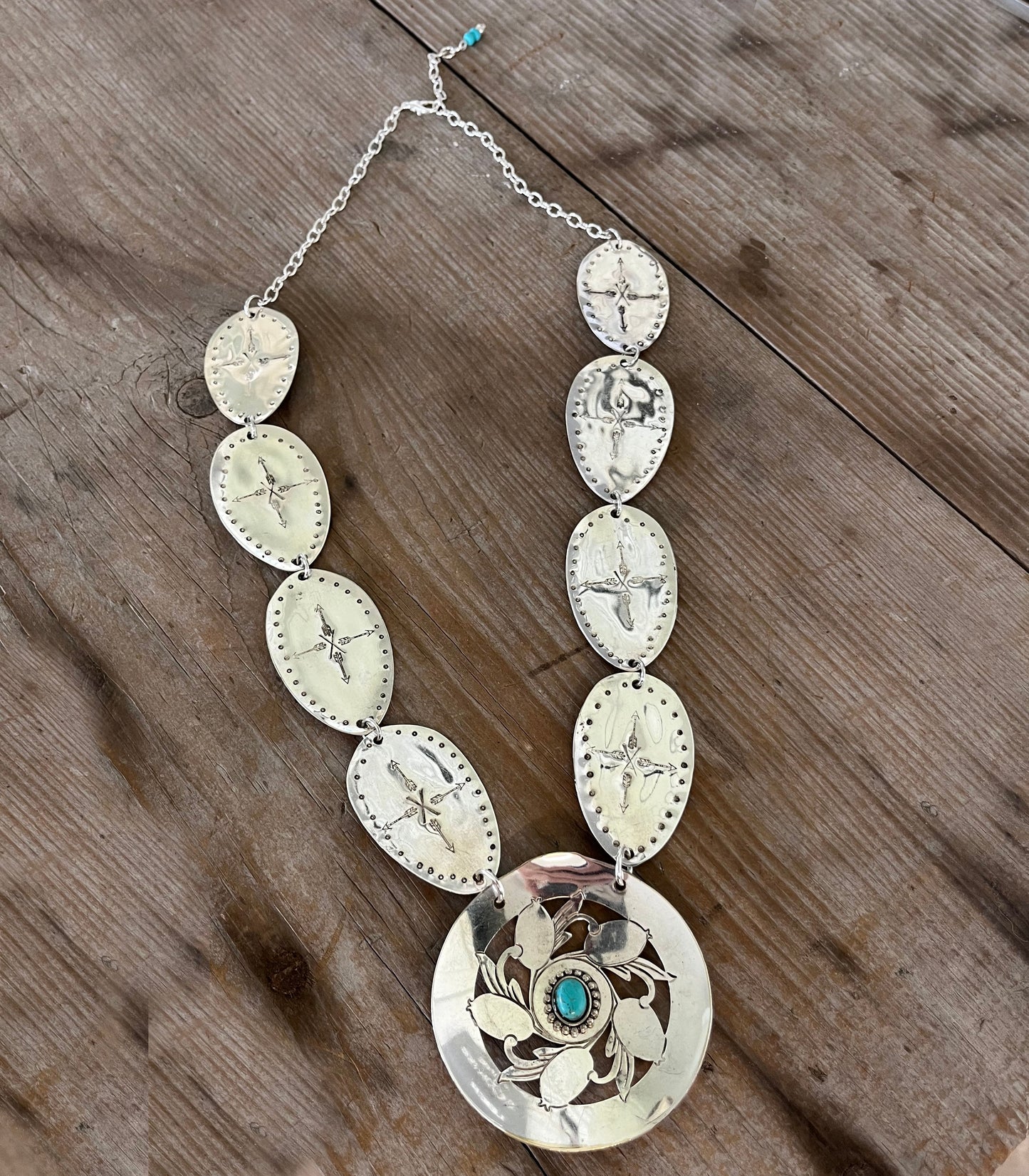Spoon Concho Necklace - ARROWS - #5696
