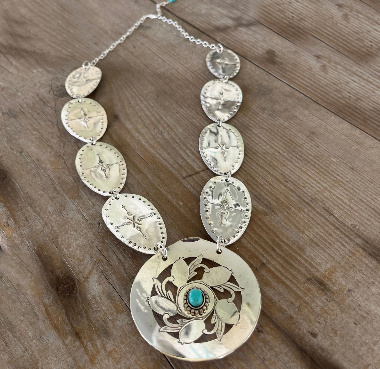 Spoon Concho Necklace - ARROWS - #5696