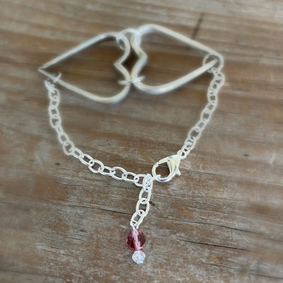 Eco-friendly upcycled fork tine heart bracelet - handmade artisan vintage silverware relationship jewelry