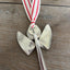 Close-up detail of Mallory angel ornament crafted from vintage silverware pieces - handmade artisan holiday gift