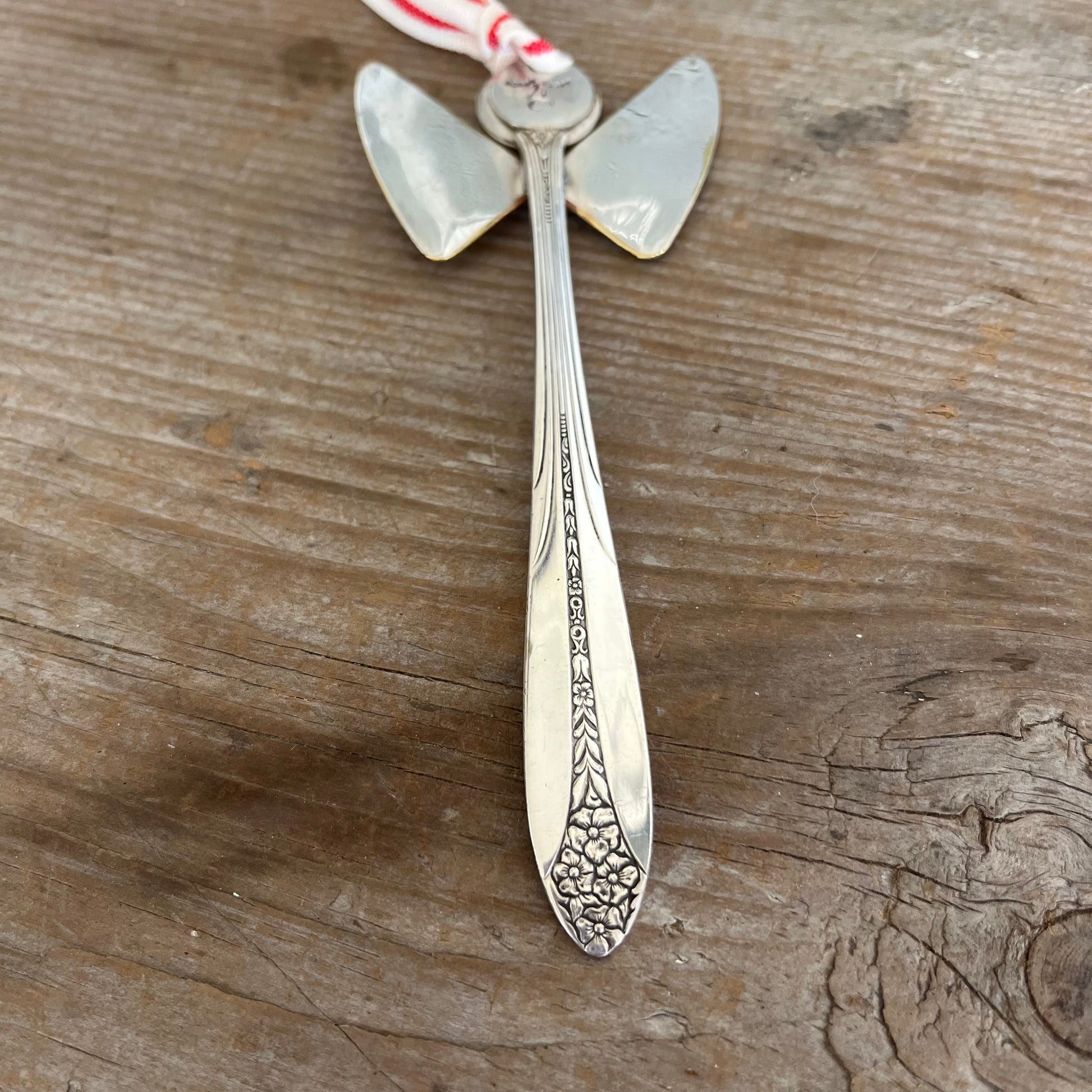 Premium handcrafted Diana angel ornament from vintage silverware - unique upcycled artisan holiday gift