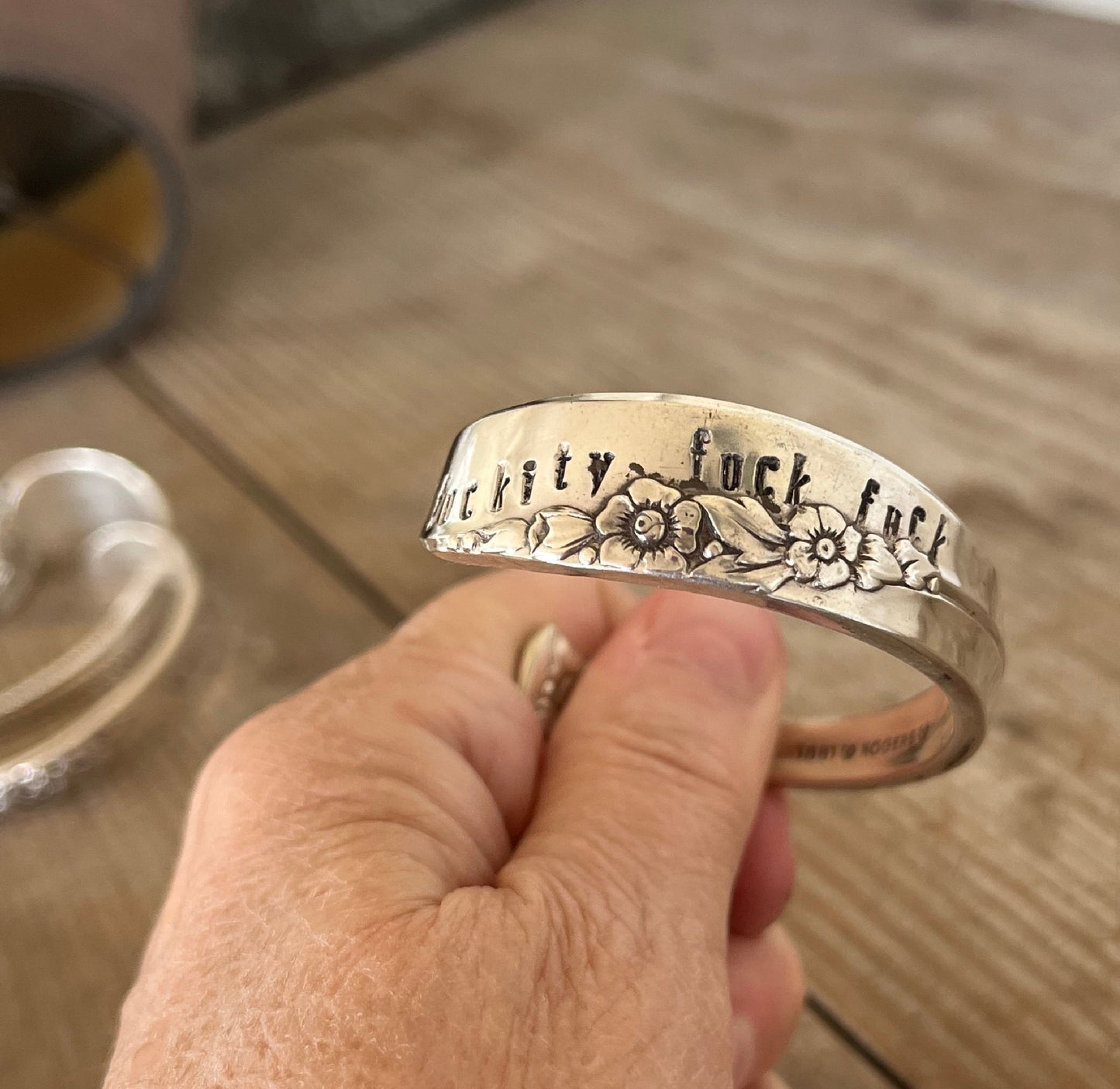 Spoon Cuff Bracelet -FUCKITY FUCK FUCK - #5780