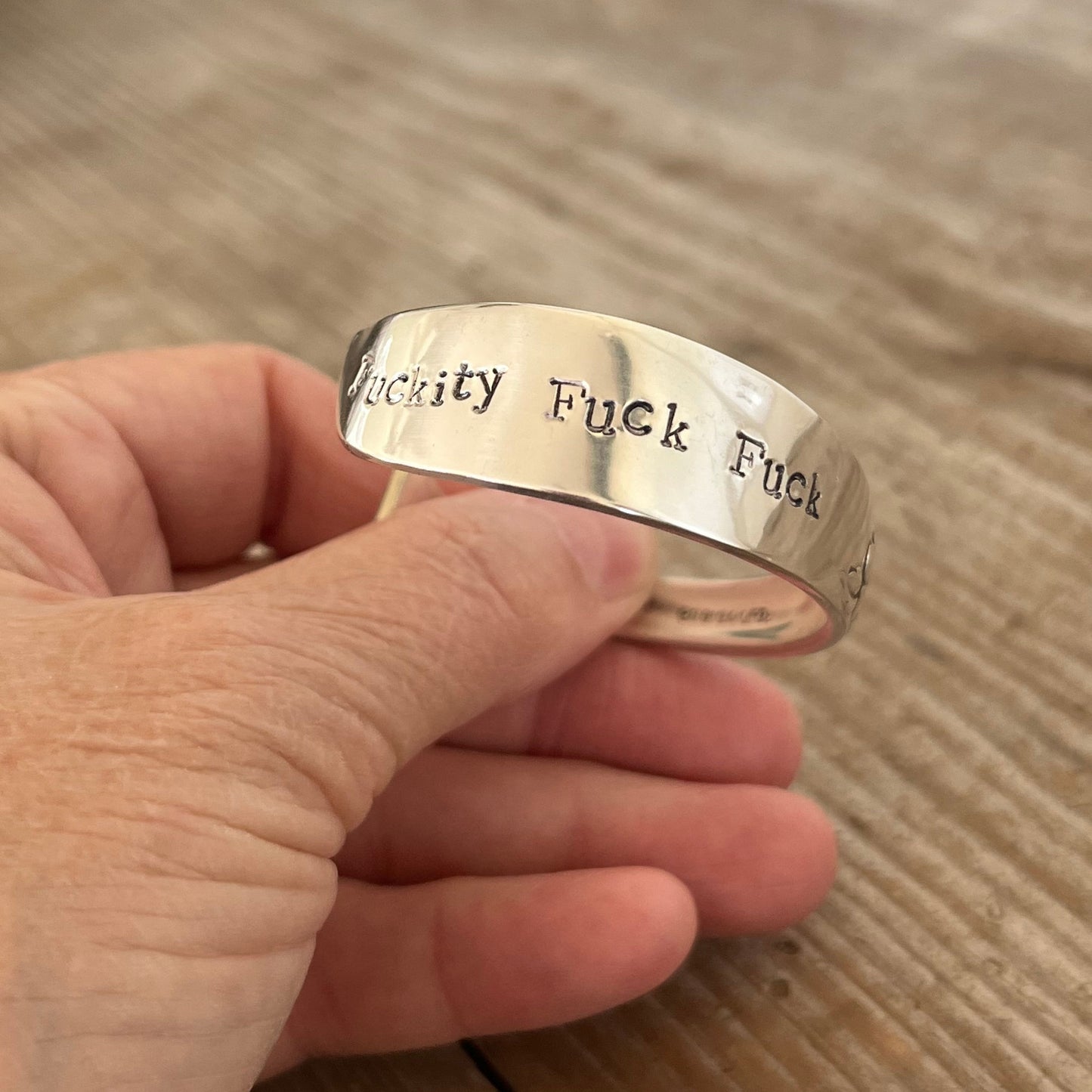 Spoon Cuff Bracelet - FUCKITY FUCK FUCK - #5781
