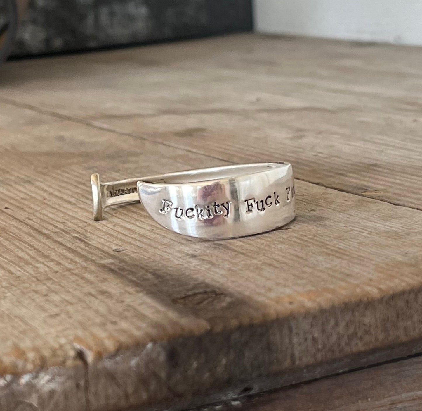 Spoon Cuff Bracelet - FUCKITY FUCK FUCK - #5781