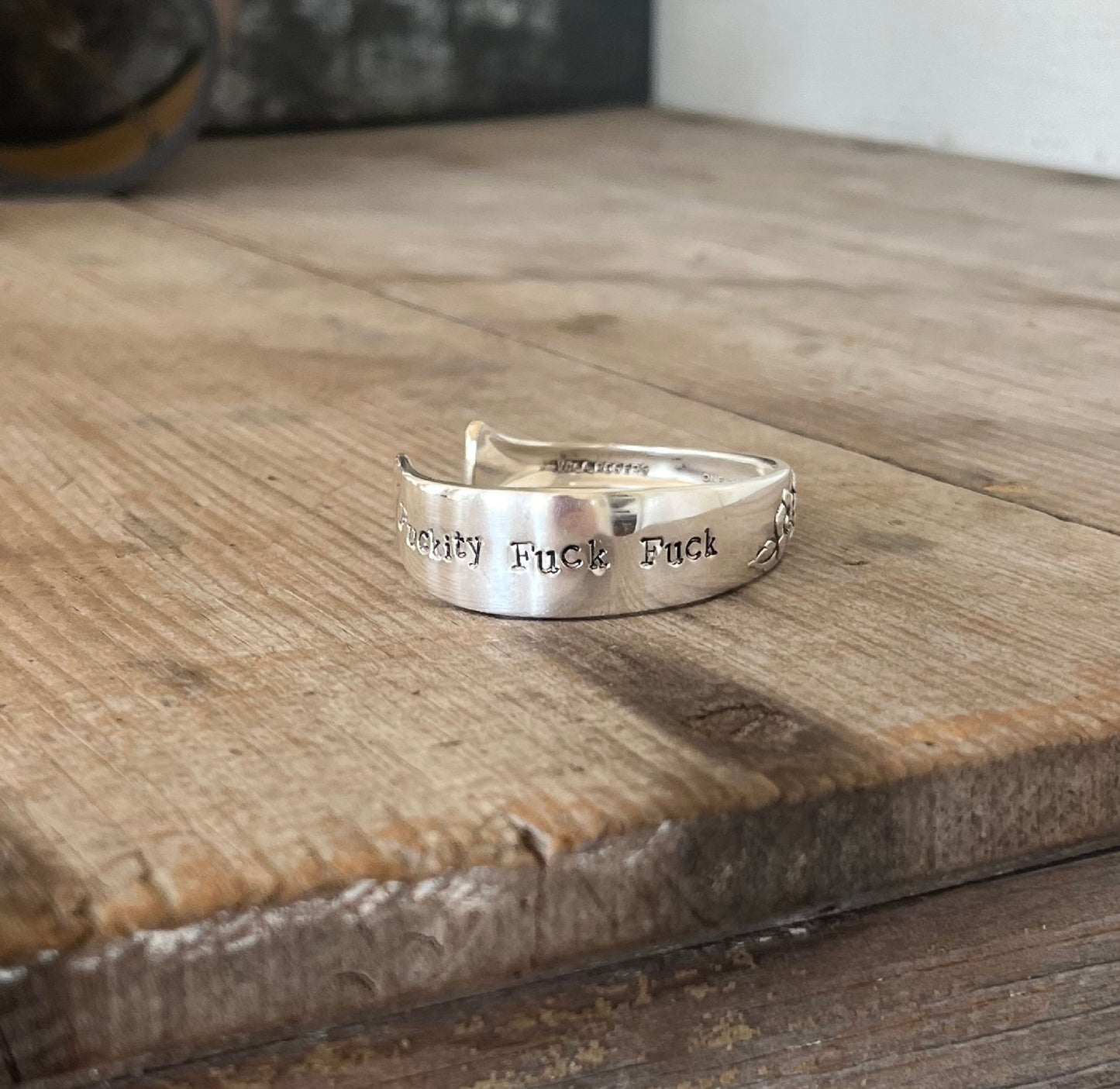 Spoon Cuff Bracelet - FUCKITY FUCK FUCK - #5781