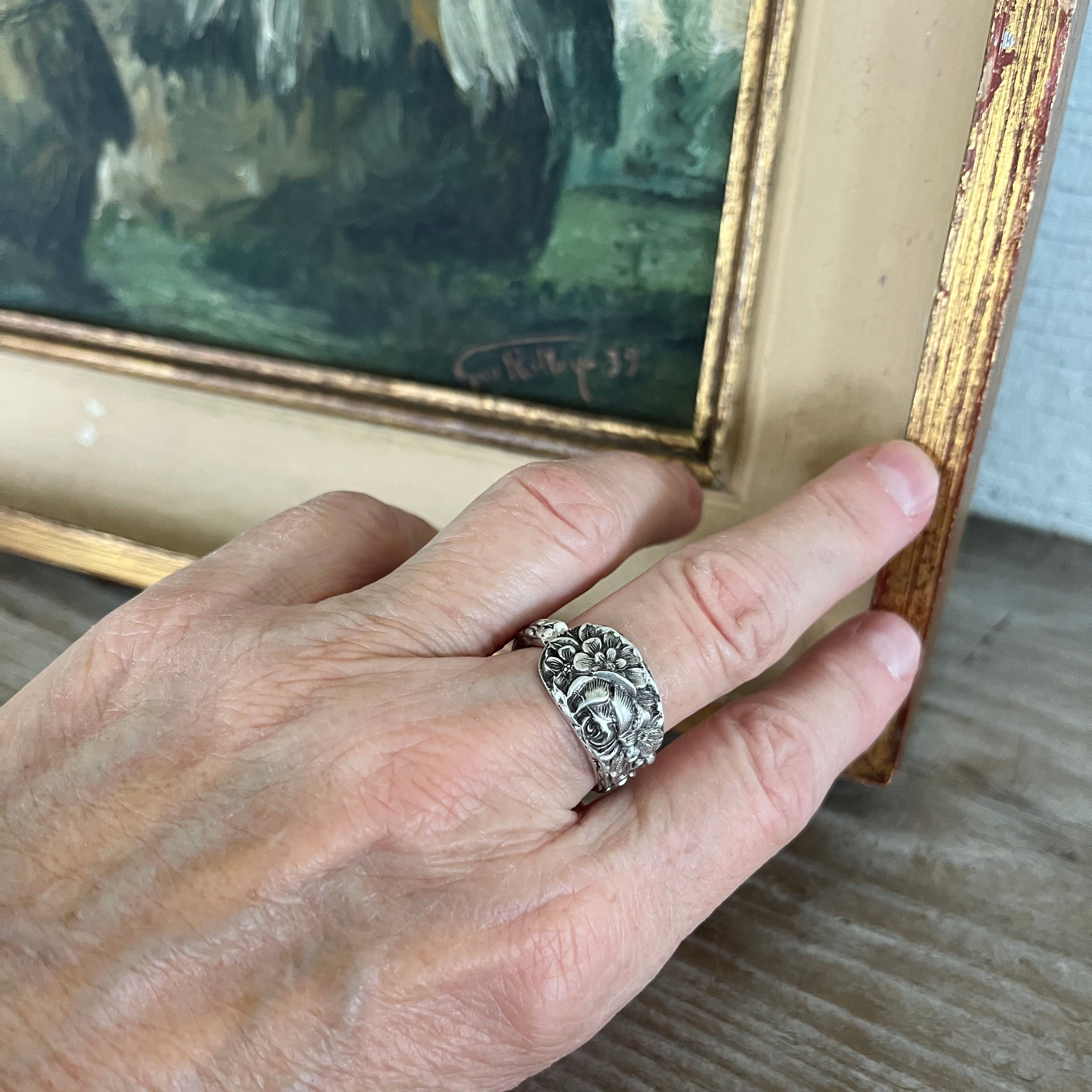 Kirk & Son Sterling Spoon Ring — Upcycled Vintage Silverware Ring