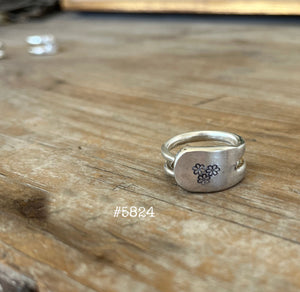 Fork Tine Ring - Double - Trio of Daisies