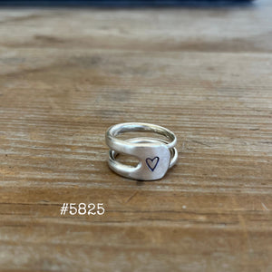 Fork Tine Ring - Double - HEART
