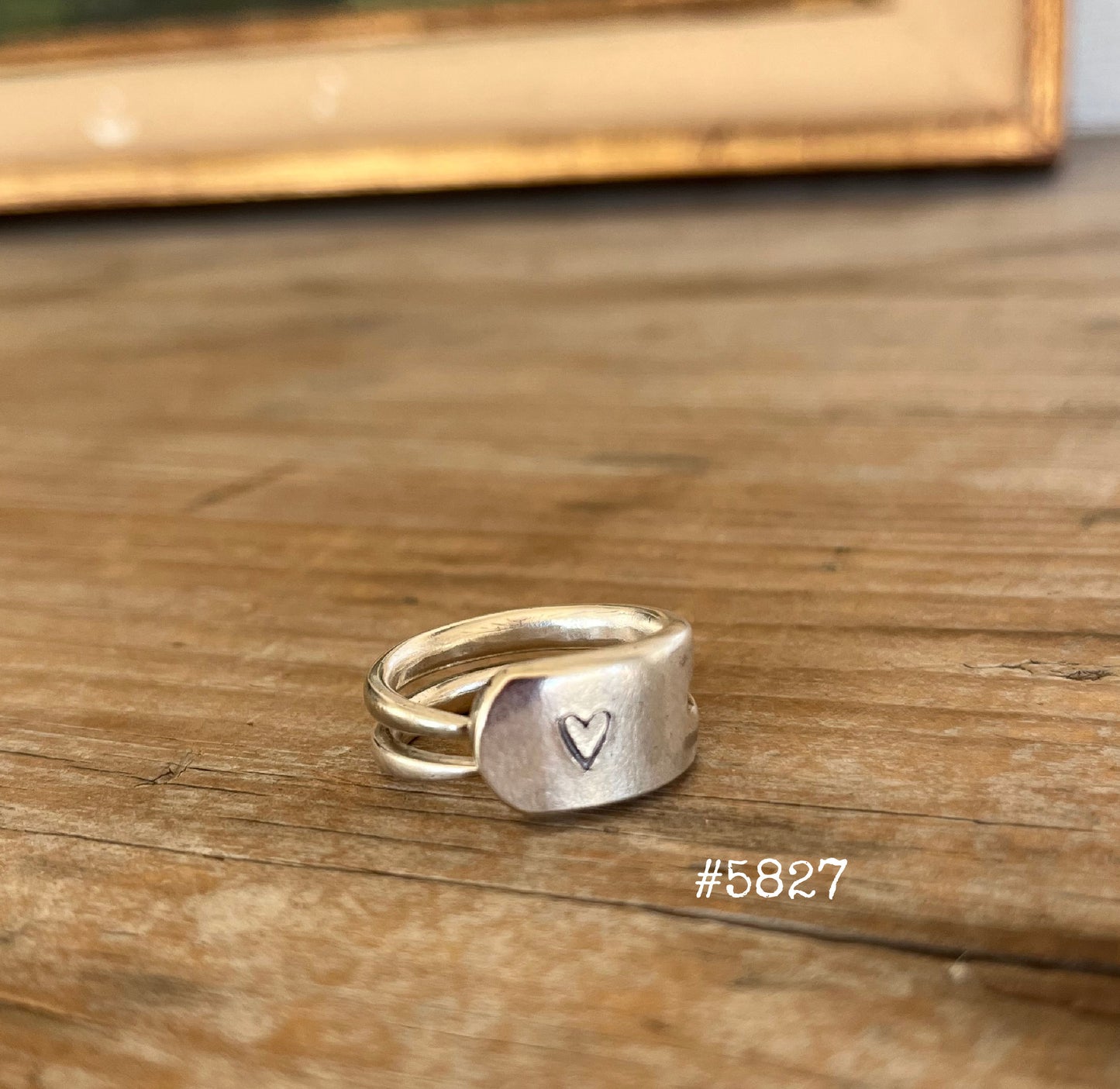 Fork Tine Ring - Double - HEART - SIZE 10.5 - #5827