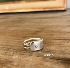 Fork Tine Ring - Double - HEART