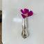 DAYBREAK upcycled knife vase with magnet showing vintage Rogers silverware pattern and floral holder