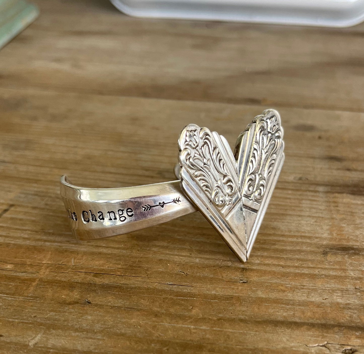 Spoon Heart Cuff Bracelet - #5895