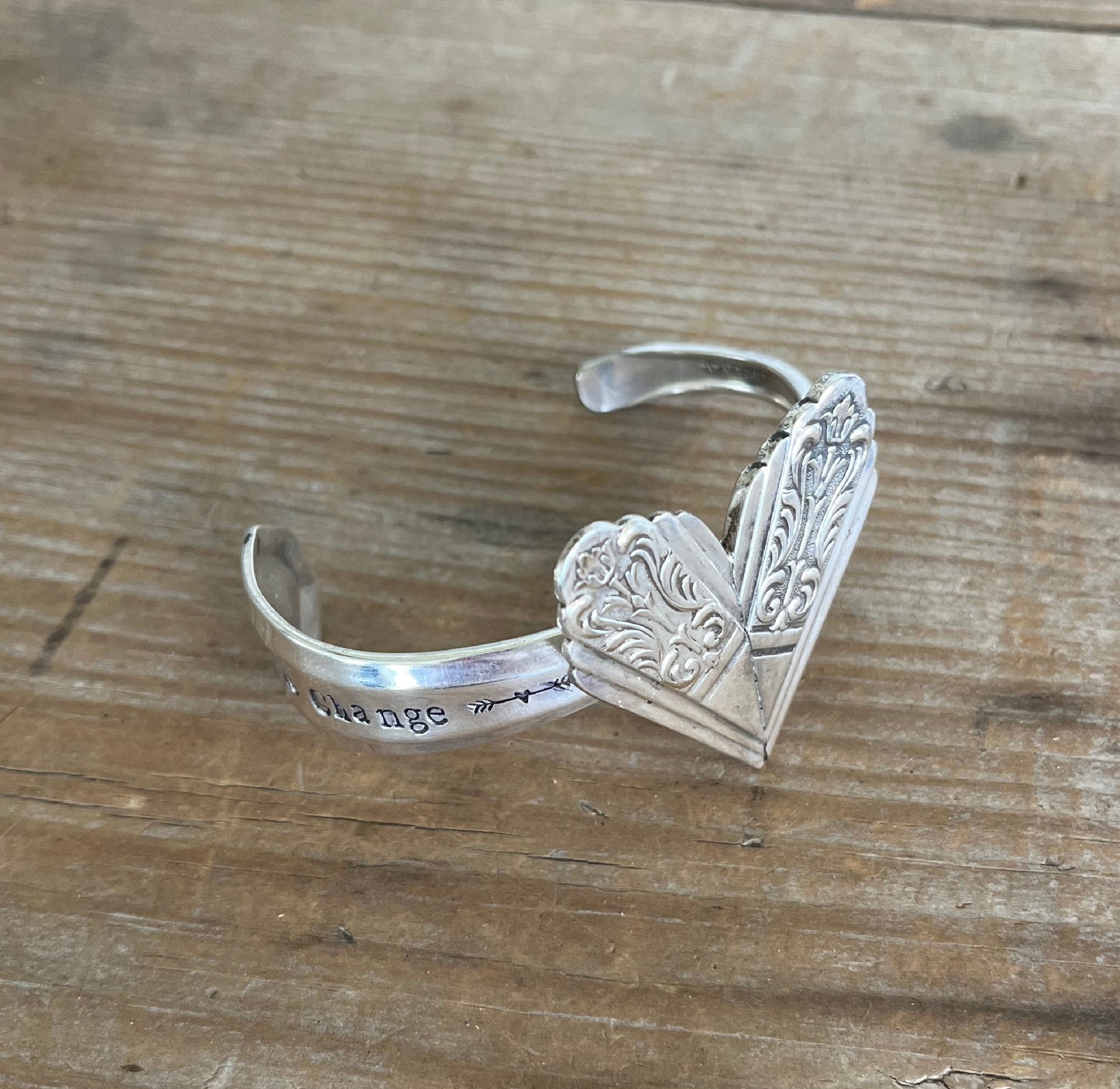 Spoon Heart Cuff Bracelet - #5895
