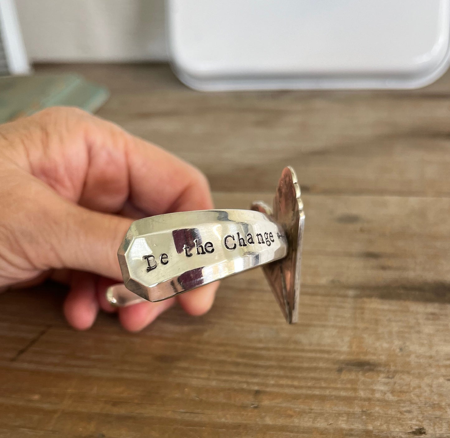 Spoon Heart Cuff Bracelet - #5895