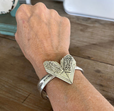 Spoon Heart Cuff Bracelet - #5895