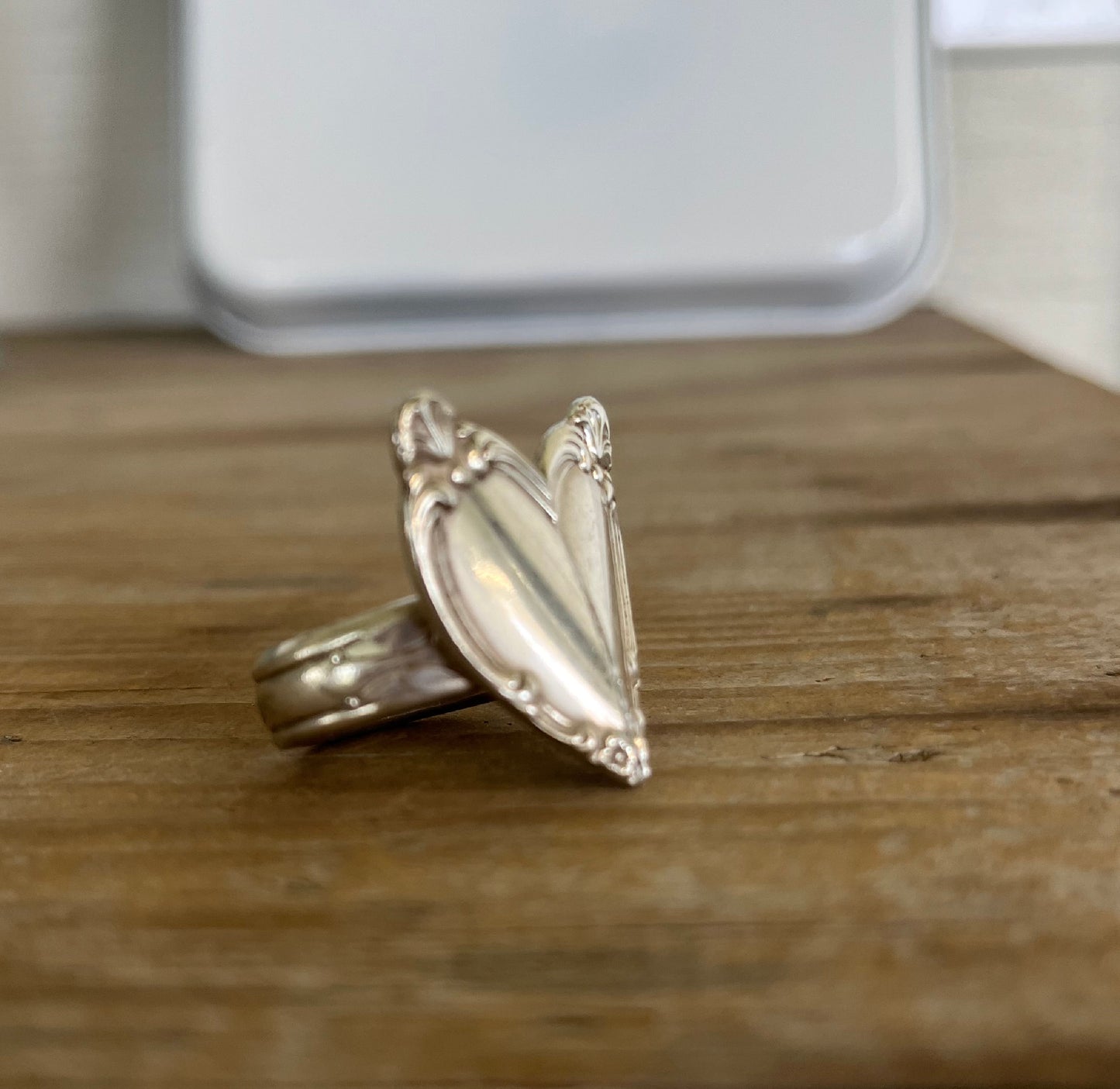 Spoon Heart Ring - Victorian Rose - #5896