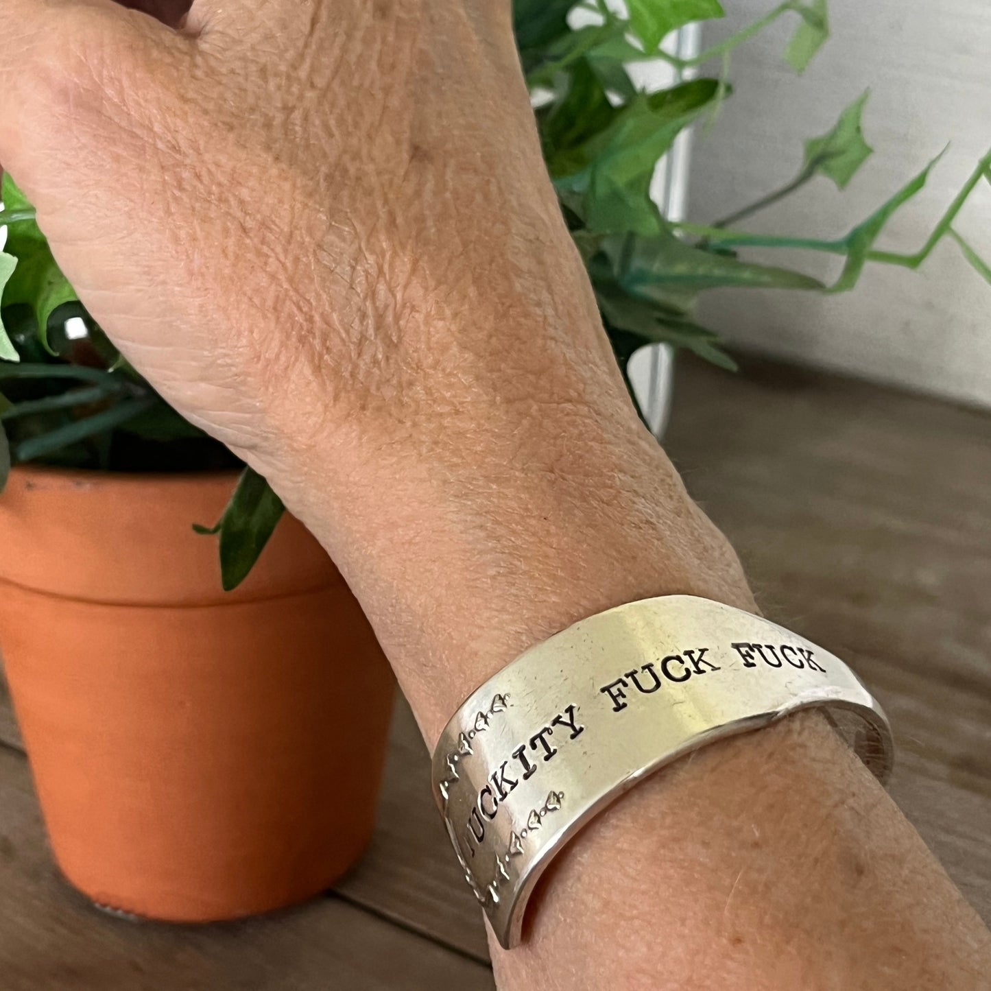 Spoon Cuff Bracelet - FUCKITY FUCK FUCK - #5941