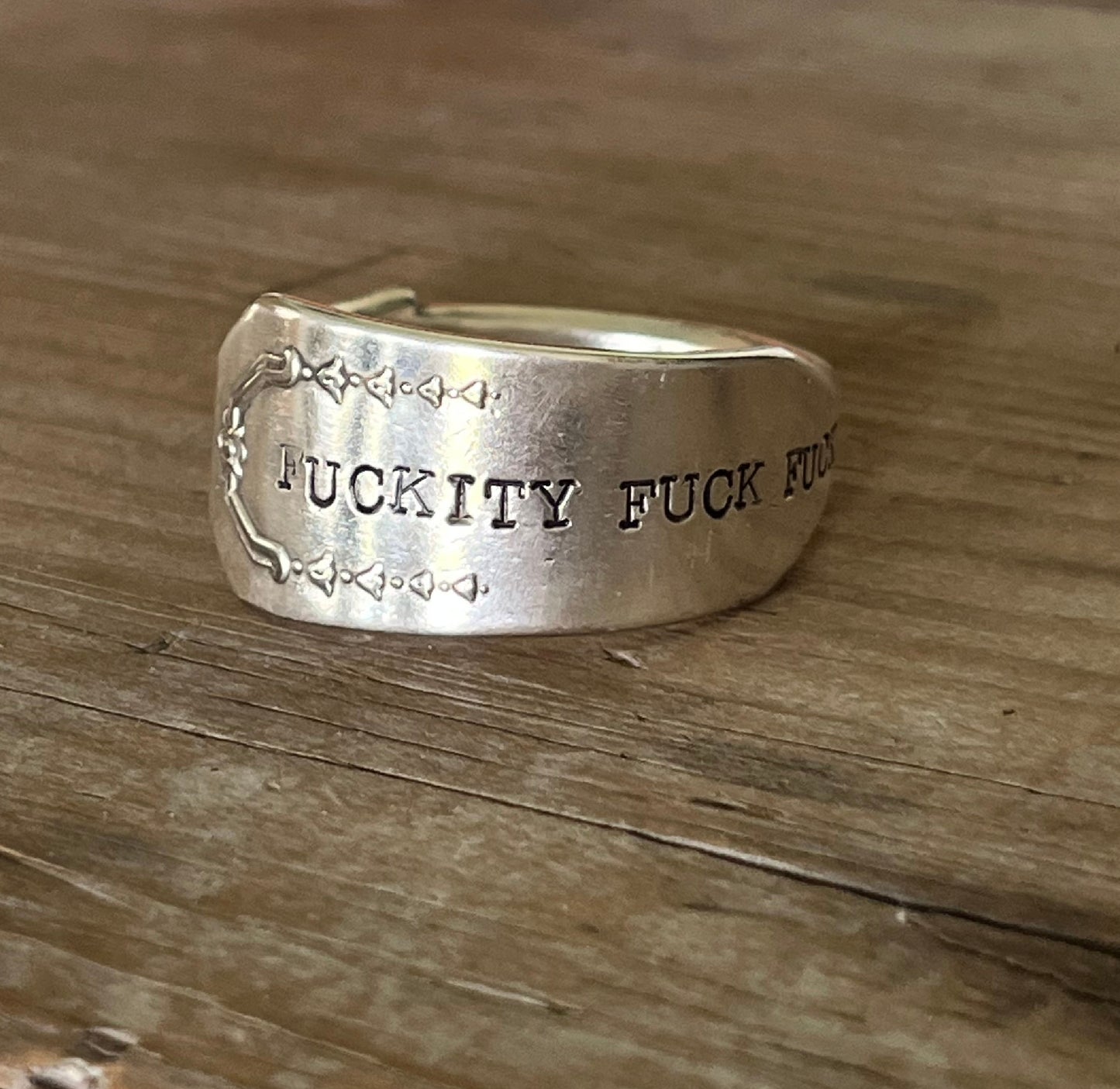 Spoon Cuff Bracelet - FUCKITY FUCK FUCK - #5941