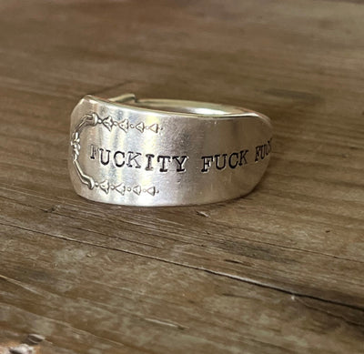 Spoon Cuff Bracelet - FUCKITY FUCK FUCK - #5941