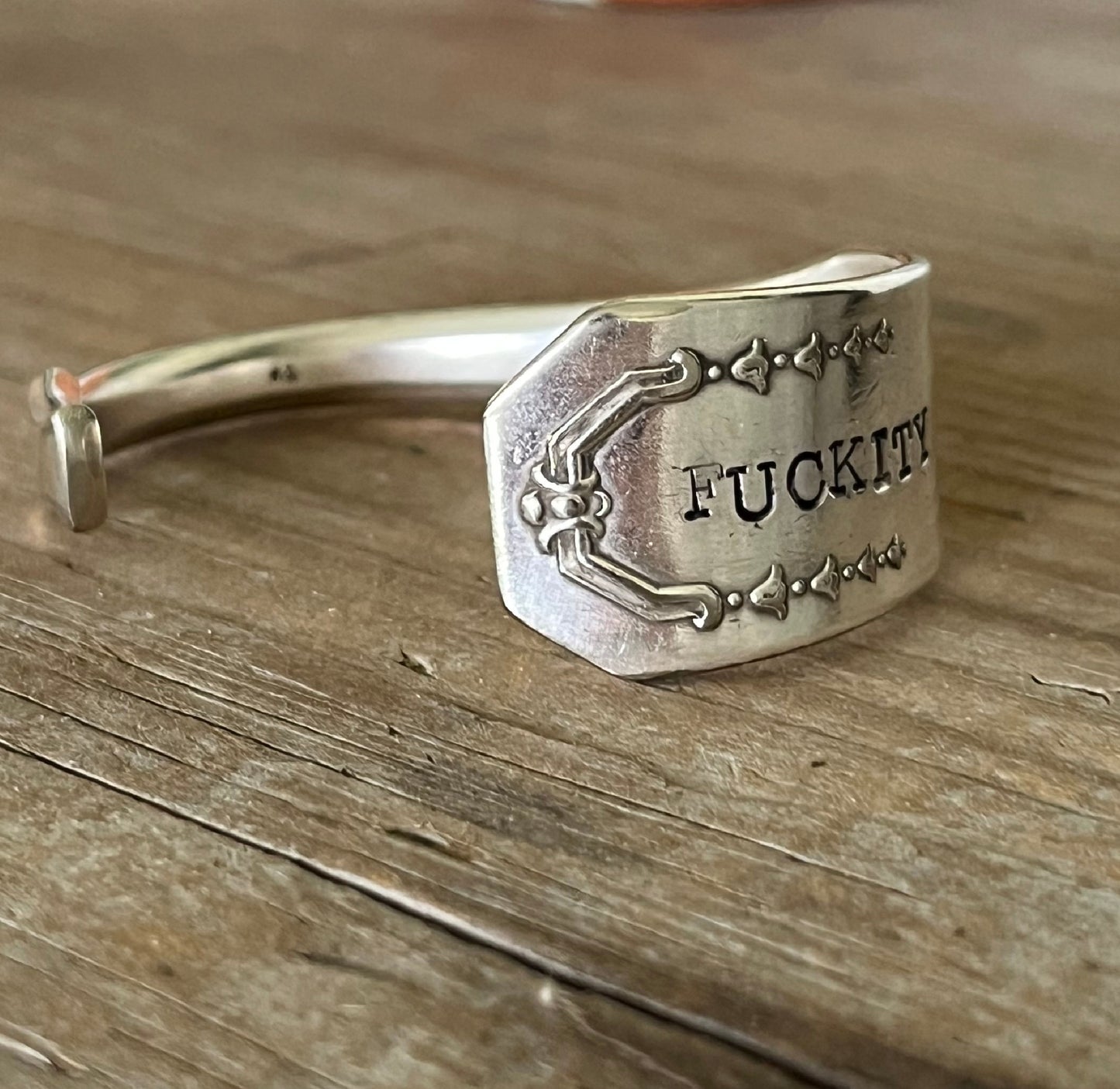 Spoon Cuff Bracelet - FUCKITY FUCK FUCK - #5941