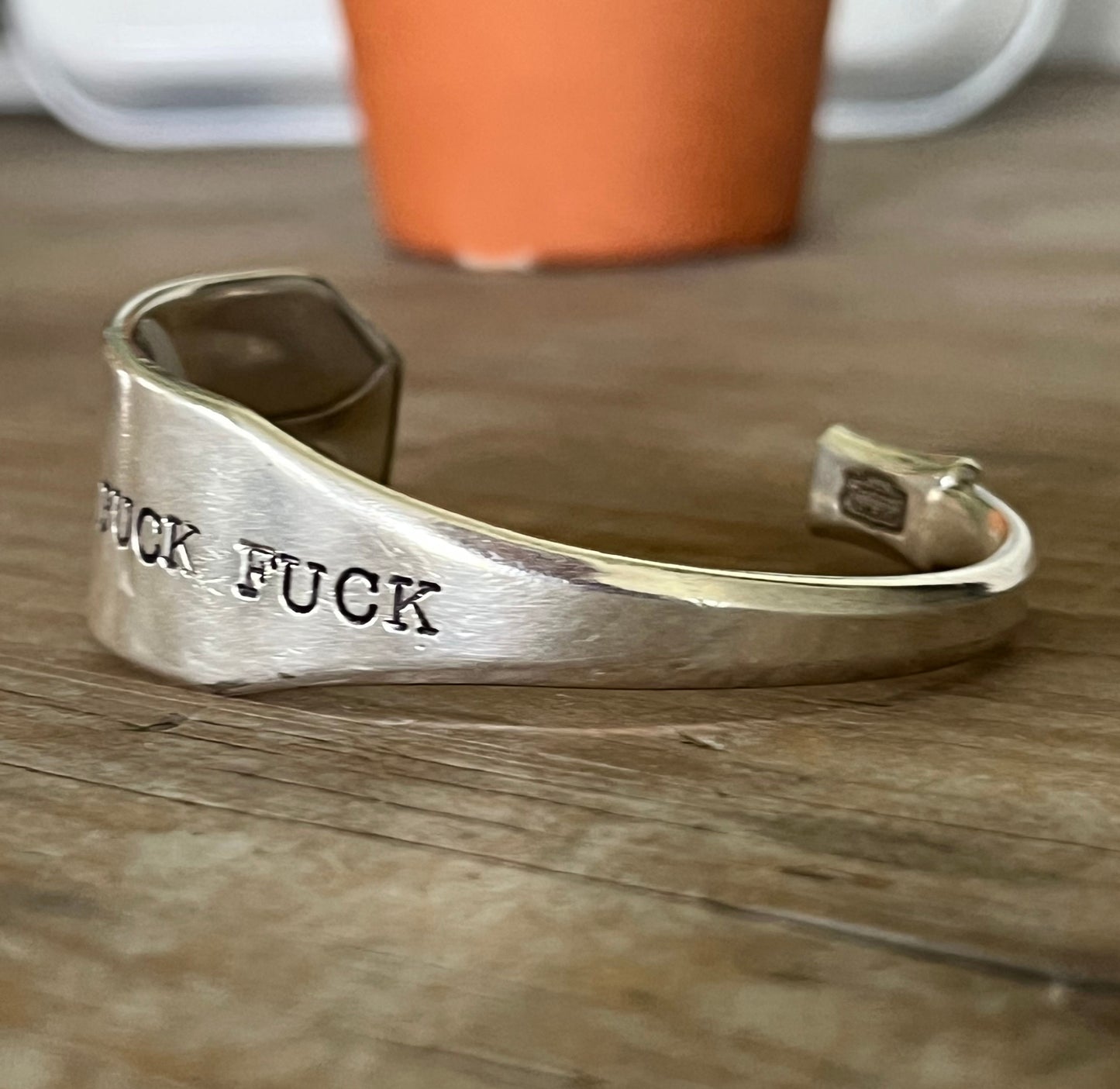 Spoon Cuff Bracelet - FUCKITY FUCK FUCK - #5941