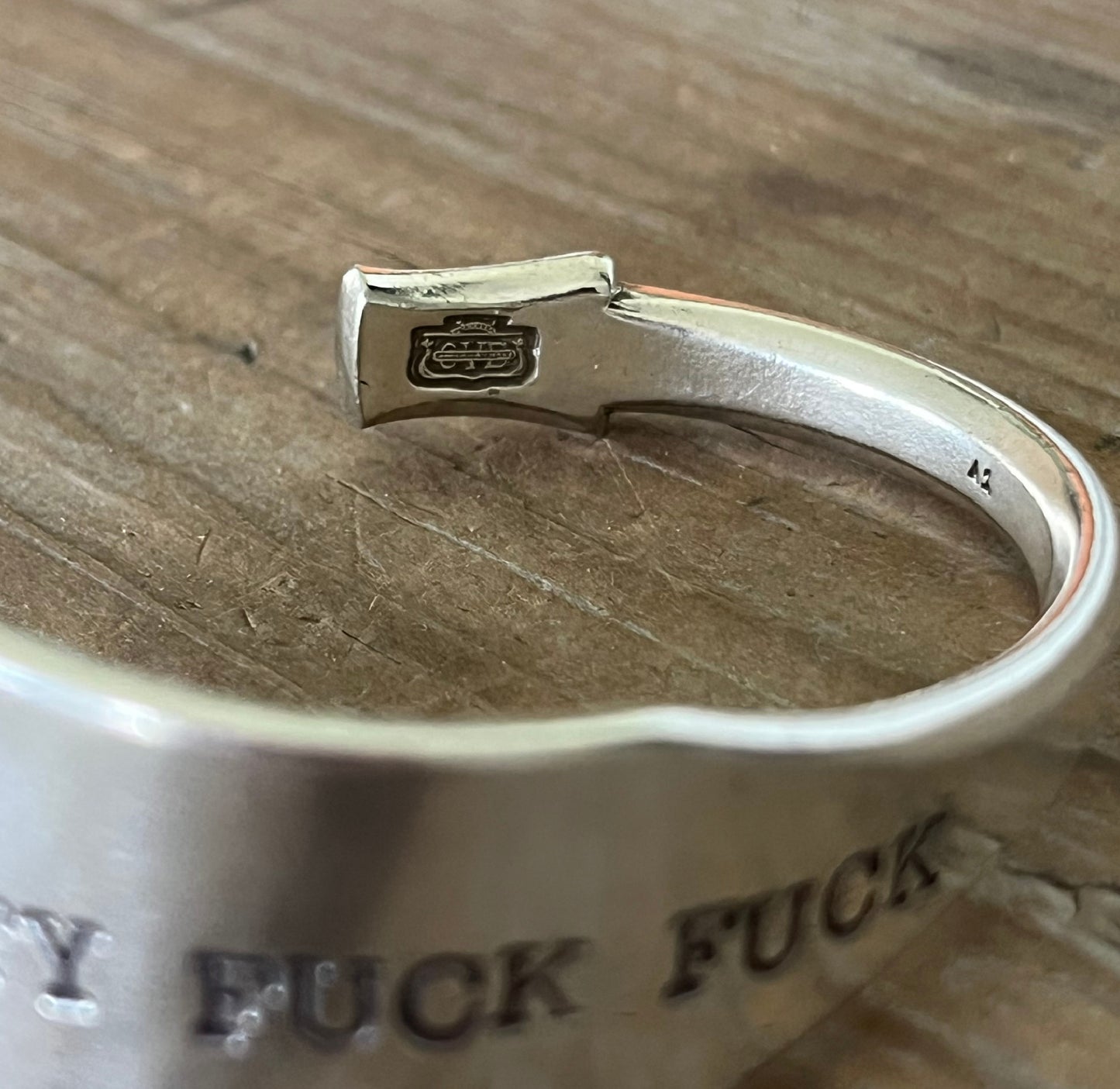 Spoon Cuff Bracelet - FUCKITY FUCK FUCK - #5941