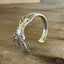 Profile view of BADASS hand-stamped spoon cuff bracelet from  1959 William Rogers Grand Elegance pattern - upcycled vintage silverware - Laughing Frog Studio