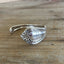 Detail view of hand-stamping on Chalice BADASS hand-stamped spoon cuff bracelet - upcycled vintage silverware - Laughing Frog Studio