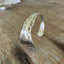 Top view of Chalice BADASS hand-stamped spoon cuff bracelet - upcycled vintage silverware - Laughing Frog Studio