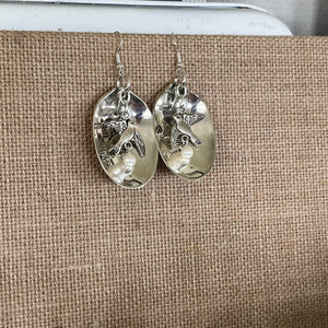 Spoon Earring with Bird Charms - #5972