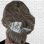 Oneida cake server hair barrette worn in hair showing functional use and size