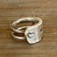 Fork Tine Ring - Double - BEATING HEART - SIZE 7.5 - #6028