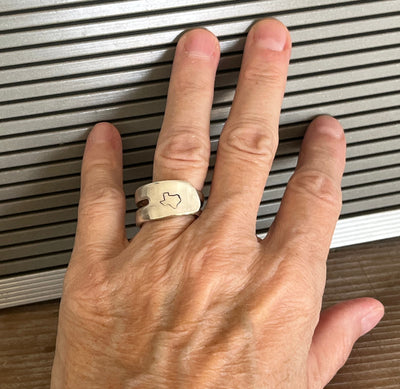 Fork Tine Ring - State of Texas - SIZE 8.5 - #6033