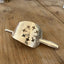 Handcrafted hair barrette from upcycled vintage cake server showing decorative details