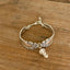 Holmes & Edwards Imperial pattern spoon link bracelet with glass beads - handcrafted from upcycled vintage silverware - Laughing Frog Studio
