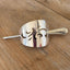 Senate Silverplate Jean cake server hair barrette with stick - handcrafted from upcycled vintage silverware - Laughing Frog Studio