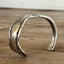 Upcycled vintage spoon cuff bracelet Arbutus pattern - handcrafted artisan silverware jewelry