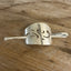 Cake server hair barrette with cut-out scroll design with Oneida Meadowbrook stick - handcrafted upcycled vintage silverware hair accessory - Laughing Frog Studio