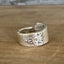 Back view of HARMONY spoon ring band - handcrafted upcycled silverware jewelry - Laughing Frog Studio
