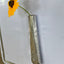 Side view of magnet mount Mountain Rose silver-plate knife handle bud vase - handcrafted from upcycled vintage silverware - Laughing Frog Studio