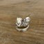 Tony the Tiger commemorative spoon ring worn on hand, size 9 adjustable - Spoon Ring - handcrafted from upcycled vintage silverware - Laughing Frog Studio