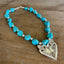 Lacy heart pendant choker necklace handcrafted from 1847 Rogers Brothers Old Colony vintage silverware flat lay photo - Laughing Frog Studio