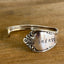 BADASS hand-stamped Affection cuff bracelet - handcrafted from upcycled 1960 Community Silverplate vintage silverware - Laughing Frog Studio
