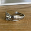 BADASS hand-stamped Queen Ann cuff bracelet - handcrafted from upcycled 1905 Oneida silverplate vintage silverware - Laughing Frog Studio